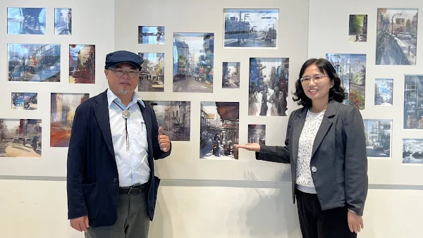 ▲彰化縣文化局自即日起至12月22日，在彰化縣立美術館一樓展出「彰化縣美術家接力展第114棒-謝政憲眼中的彰化水彩個展」，文化局長張雀芬歡迎藝術同好一同前來觀賞。（記者林明佑翻攝）