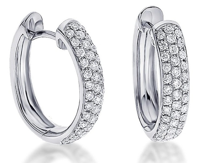 White Gold Hoop Earrings