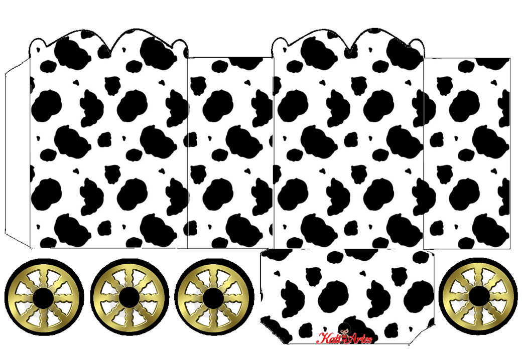 Cows: Princess Carriage Shaped Free Printable Box.