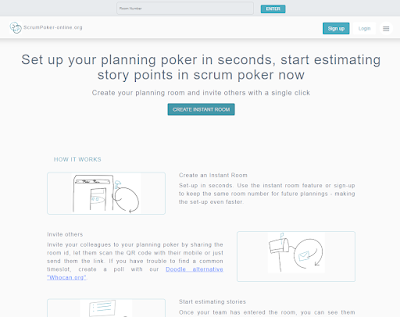 Setting up a new planning poker room is super easy in ScrumPoker-online.org