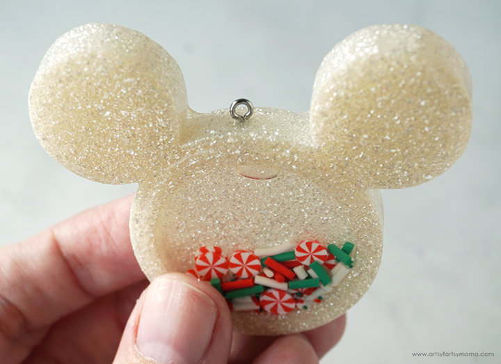 Christmas Mickey Mouse Resin Shaker Charm