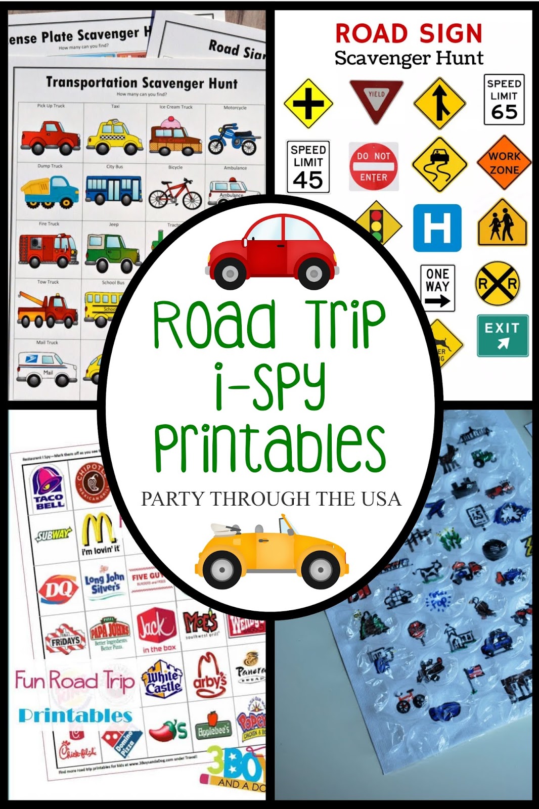 Road Trip Scavenger Hunt Printables