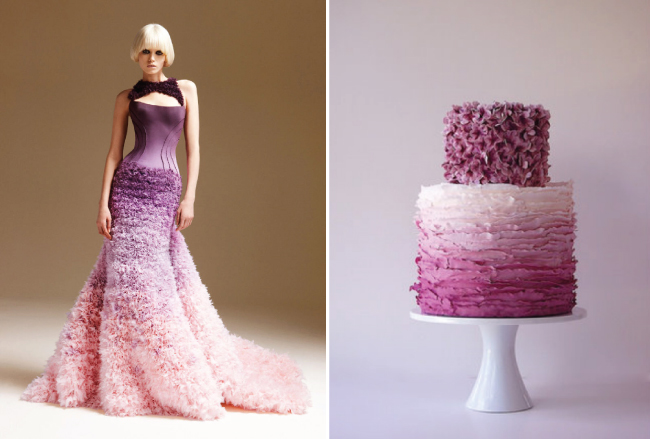  Ombre fashion can be easily translated into a fabulous wedding element