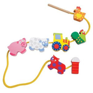 Pre-kindergarten toys - Alex Toys Wooden Stringing Sets - String a Farm