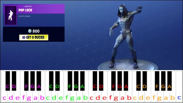 Pop Lock (Fortnite) Piano / Keyboard Easy Letter Notes for Beginners