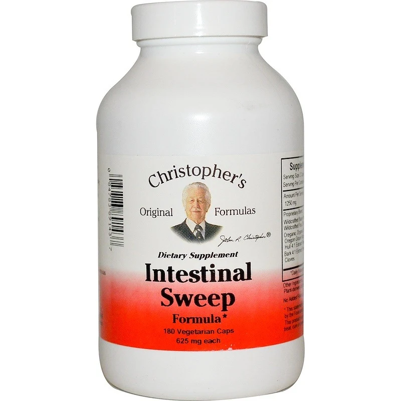 Christopher's Original Formulas, Intestinal Sweep Formula, 625 мг, 180 вегетарианских капсул