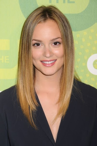 Leighton Meester long straight hairstyle