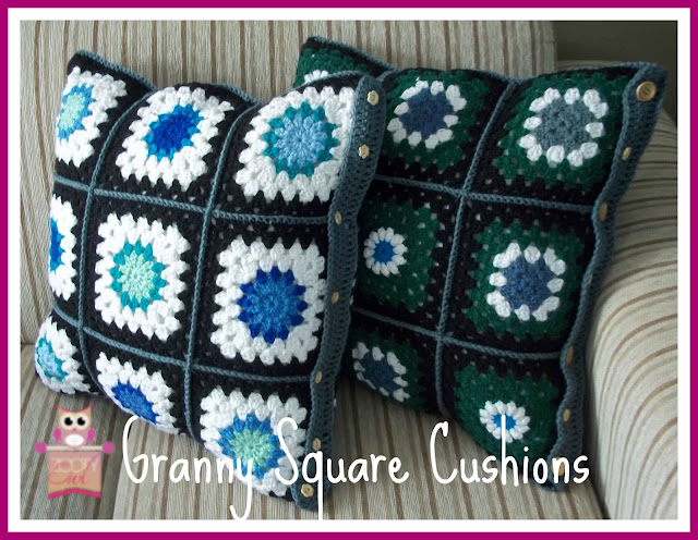 granny square cushions