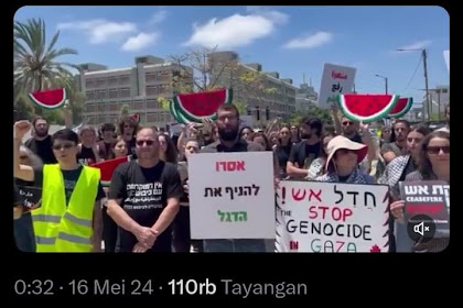 Mahasiswa Israel di Universitas Tel Aviv berdemonstrasi mendukung Palestina 🍉