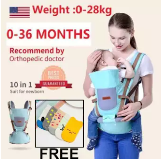 0-36 Months Breathable Multifunctional Ergonomic Baby Carrier Infant Comfortable Sling Backpack Hip seat Blue Pink Brown Wine Red