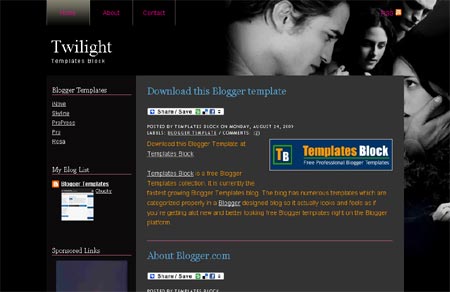 Free Blogger Template - Twilight