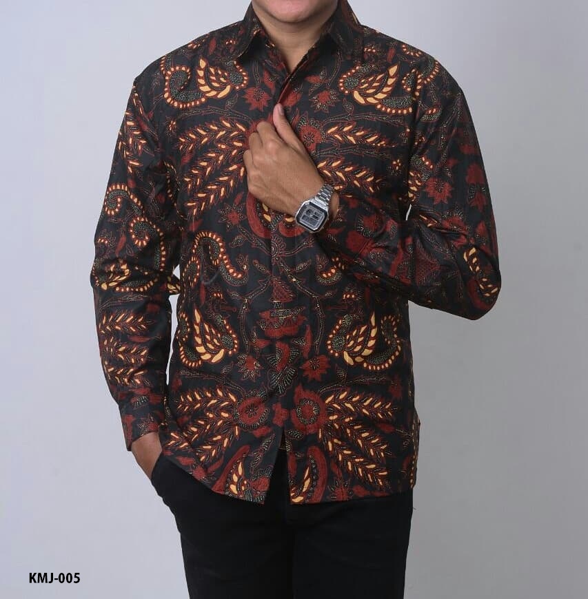 38 Info Baju Batik  Pria  Lengan Panjang Warna  Merah