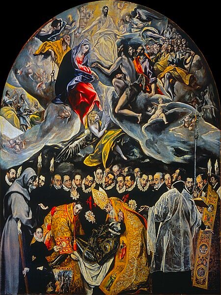 Óleo sobre lienzo de El Greco, El Entierro del Conde de Orgaz