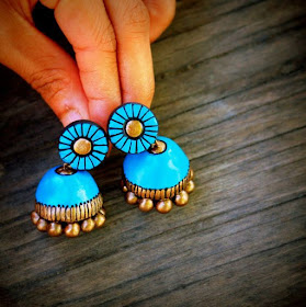 Handmade quilling jhumka designs for girls - quillingpaperdesigns