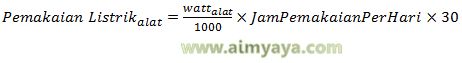  Tarif listrik gres saja naik pada bulan november Ahli Matematika Cara Menghitung Pemakaian Listrik di Ms Excel