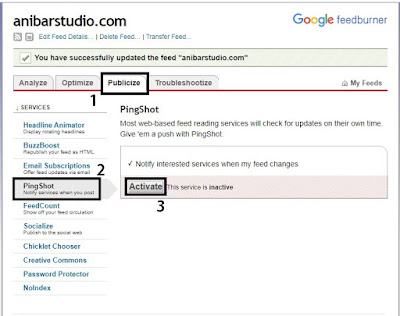 Cara mudah dan lengkap Membuat RSS Feed blog di feedburner - seo Terbaru | anibarstudio.com