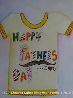 Harmony Arts Academy Drawing Classes Wednesday 30-May-2018 11 yrs Chaitrali Suhas Bhagwat Happy Father's Day Lettering Poster Colours
