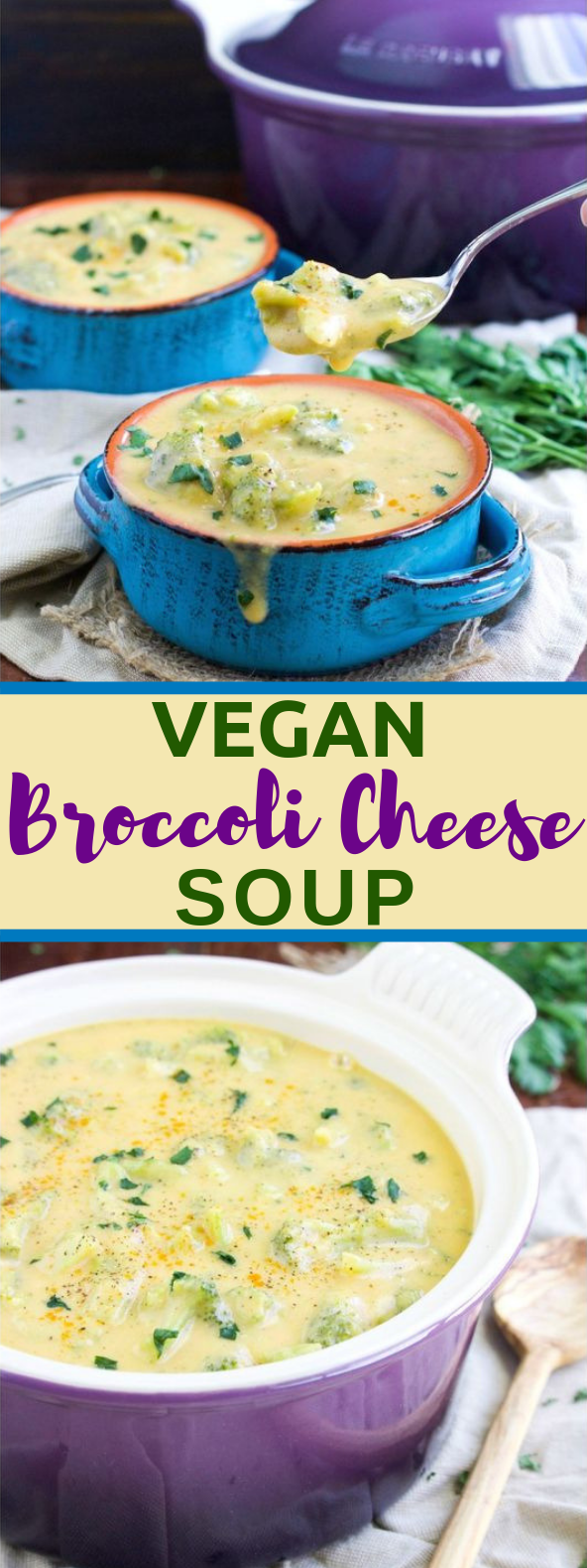 VEGAN BROCCOLI CHEESE SOUP RECIPE #veganrecipe #soups