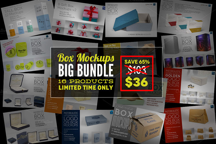 Box Mockups Big Bundle