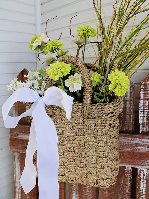 Early Spring Flower Basket with Thrift Store Finds