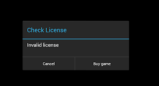 invalid license android