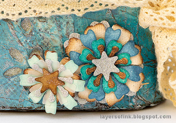 Layers of ink - Blue Textured Wrapped Journal Tutorial by Anna-Karin Evaldsson