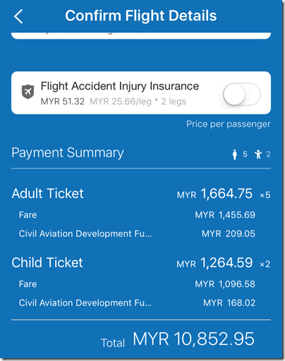 flight booking on CTrip