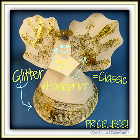 Classic Christmas Angel: Handprint, Glitter and a Paper Plate! via RainbowsWithinReach