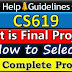 What is CS619 Final Project? How to Select and Complete Final Project