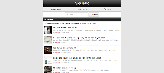 template blogspot đẹp, template wap game chuan seo, chiase template blogspot wap game, blogger template wap doc truyen