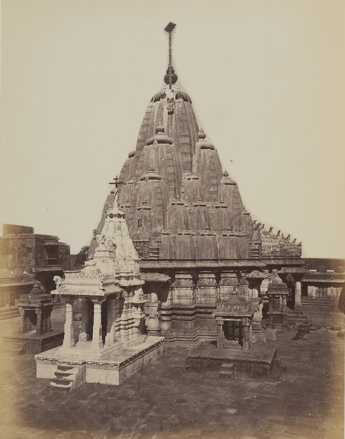 Neminath Temple [Girnar Jain Temples], Mount Girnar (Hill), Junagadh, Gujarat, India | Rare & Old Vintage Photos (1876)