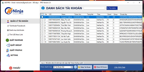 Zalo.fun - Phần mềm quét uid facebook