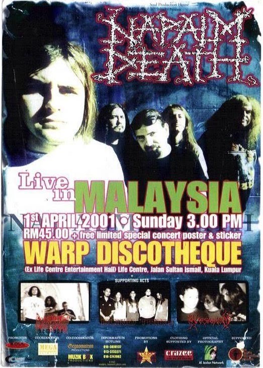 Napalm Death Live In Malaysia