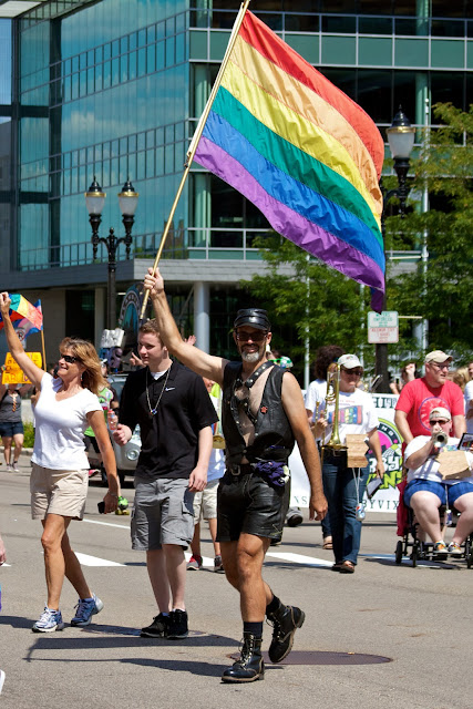 Michigan Pride March to the Capitol 2013, Lansing. by Tammy Sue Allen.