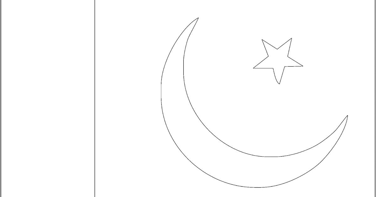 Gambar Mewarnai Bendera Negara Pakistan