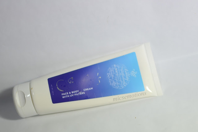 sofia's face and body cream with uv filters micsemotions