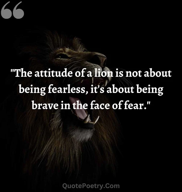 Attitude Powerful Lion Quotes