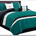 Teal bed skirt king