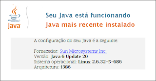 Teste do Java Virtual Machine (JVM): SUCESSO!