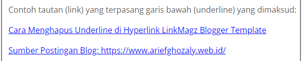 Cara Menghapus Underline di Hyperlink LinkMagz Blogger Template