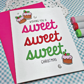 Wishing You a Sweet Christmas Card by Melissa Bickford (using the Sunny Studio Stamps Sweet Word Die)