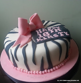 Zebra Print Birthday Cakes on Zebra Print 18th Birthday Cake