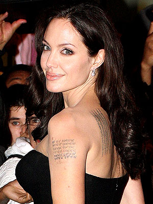 Angelina Jolie Tattoo