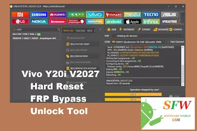 Vivo Y20i V2027 Hard Reset FRP Bypass Unlock Tool