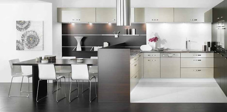 Dekorasi Desain Dapur Hitam Putih Terbaru