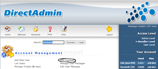 Giao diện quản lý Reseller Admin