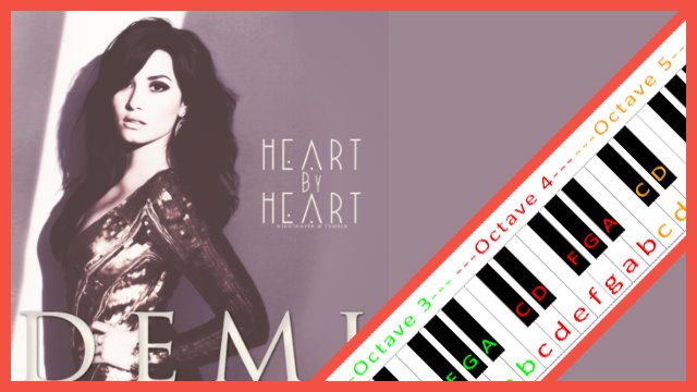 Heart by Heart by Demi Lovato Piano / Keyboard Easy Letter Notes for Beginners