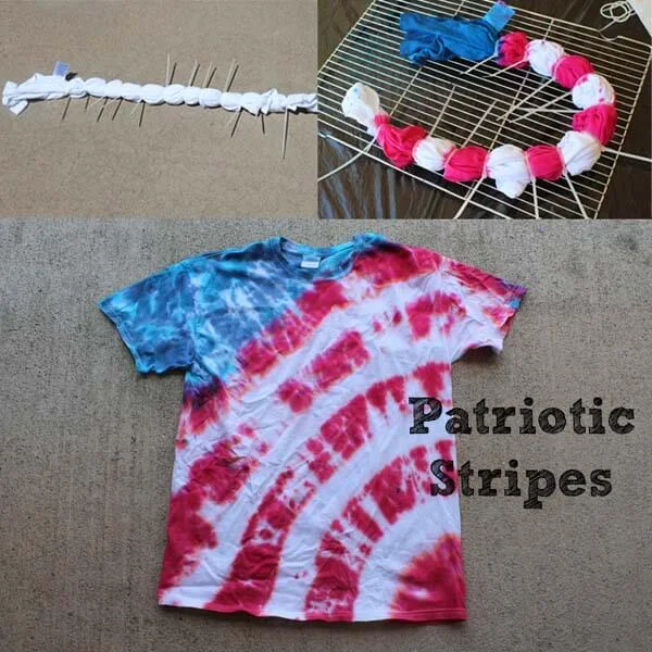 How to Make Patriotic Stripes Tie Dye Shirt!