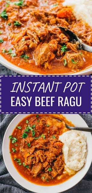 Super Easy Instant Pot Beef Ragu