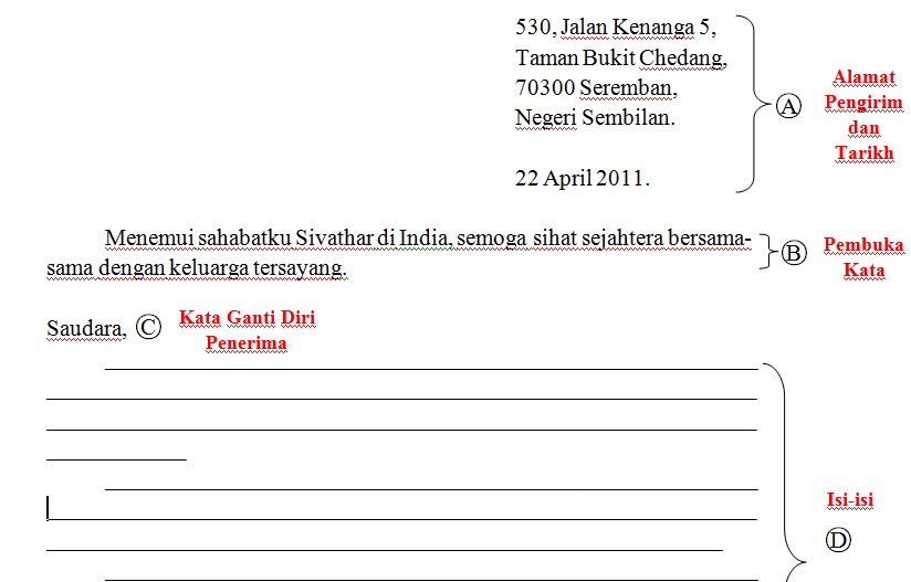 Contoh Karangan Surat Kiriman Tidak Rasmi - Contoh 36